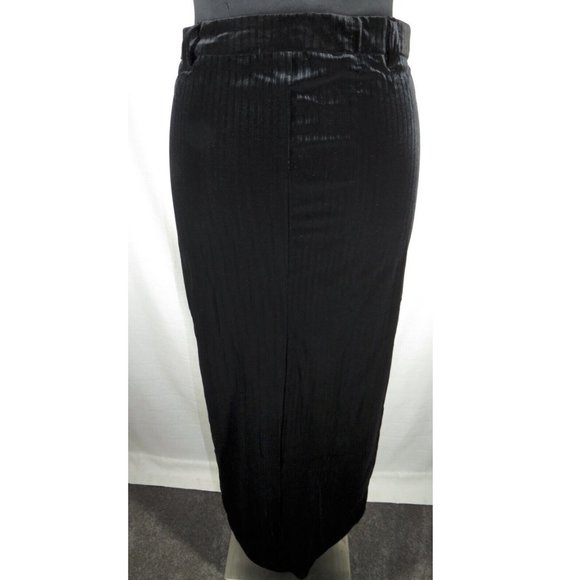 Shein Sexy Black Velvet Front Split Maxi Skirt Plus Size 3X - Picture 8 of 8